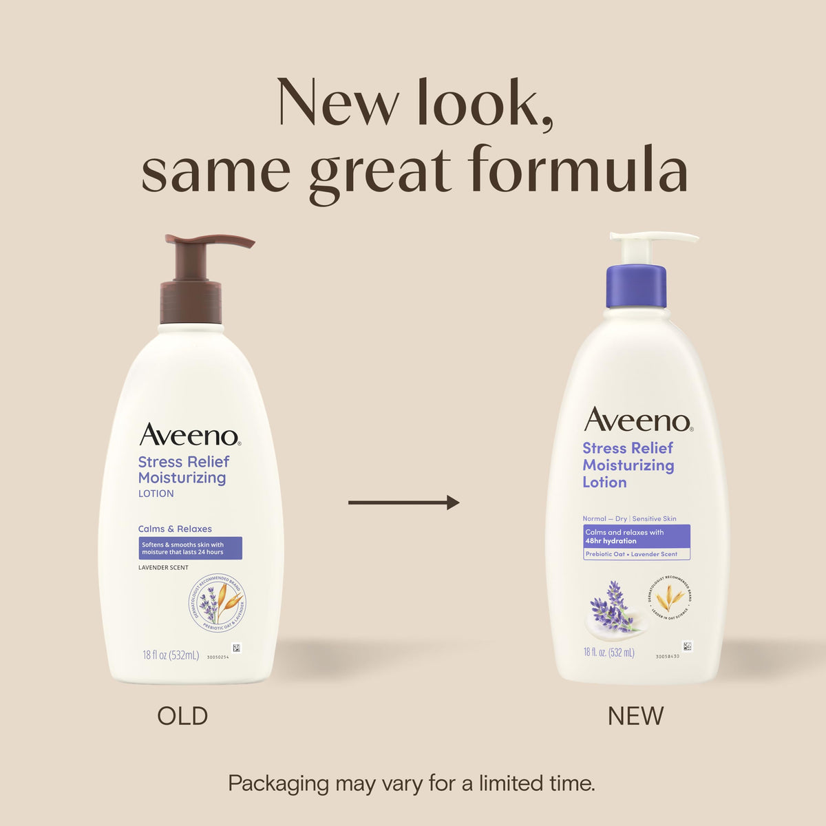 Aveeno lotion texture dispensed from pump highlighting fast-absorbing feel