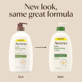 Aveeno pump dispenser close-up for easy one-handed use benefit