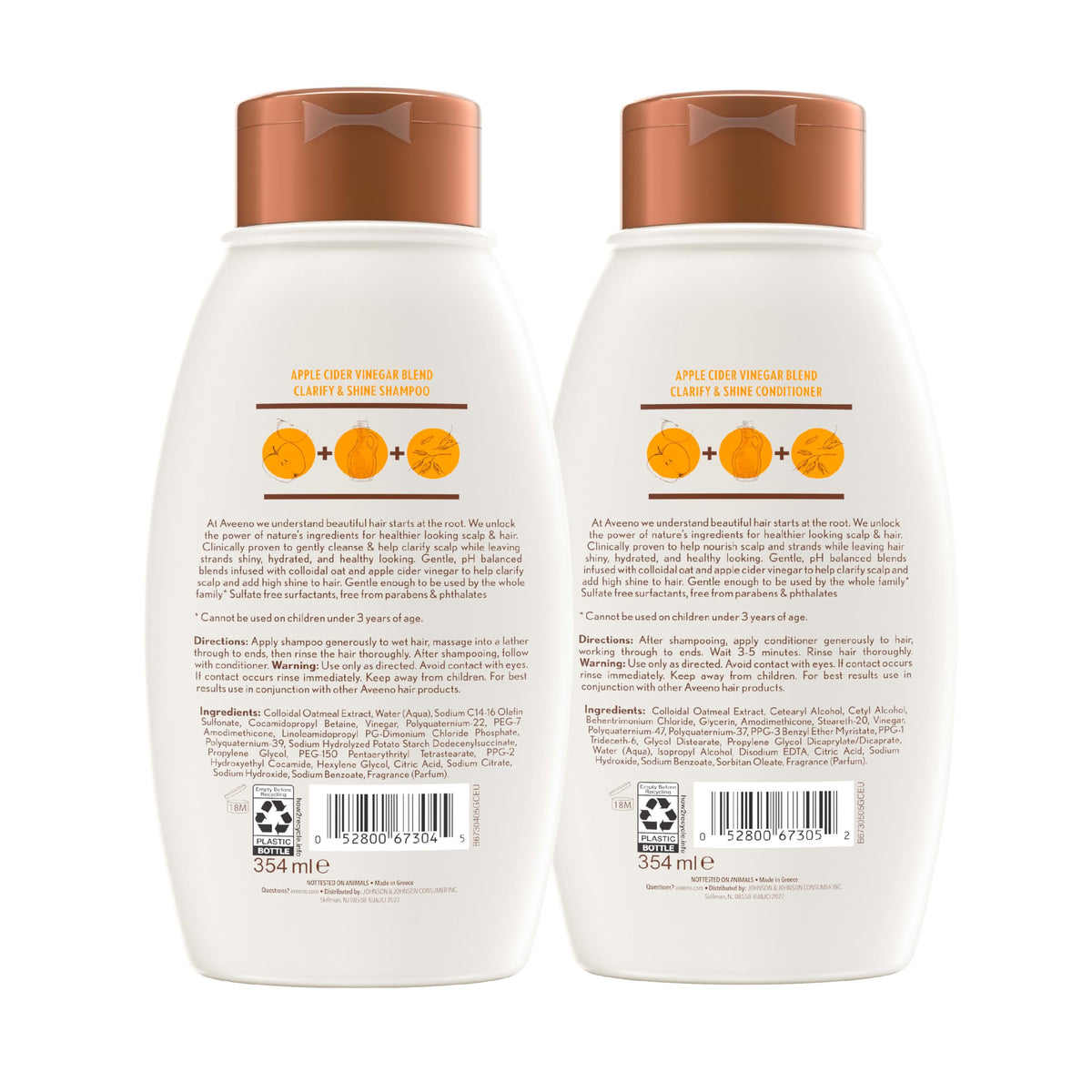 Aveeno shampoo poured into hand droplets demonstrating easy application