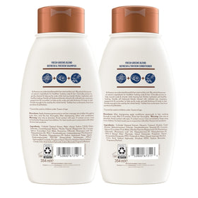 Aveeno shampoo pump close-up highlighting easy dispensing and control