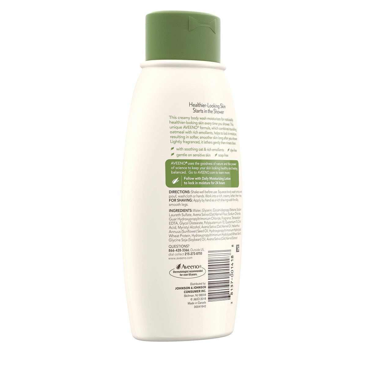 Aveeno 12 fl oz size comparison showing portable yet long-lasting supply
