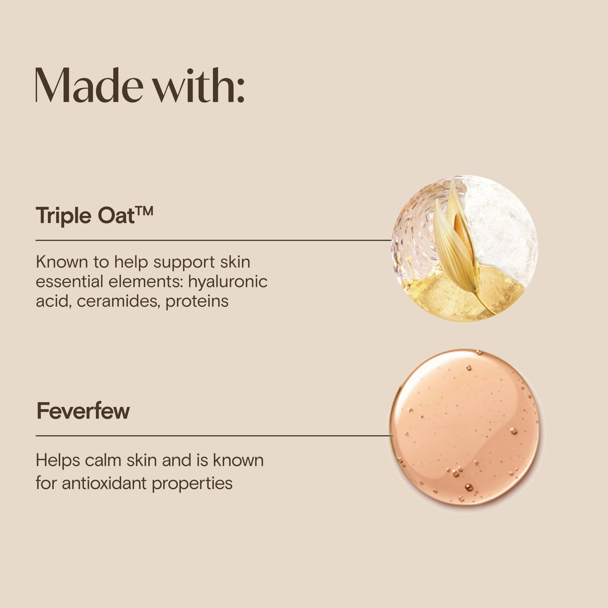 Aveeno bottle next to a coin to show compact travel-friendly size benefit