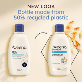 Aveeno ingredient focus on oats conveying natural support for scalp balance