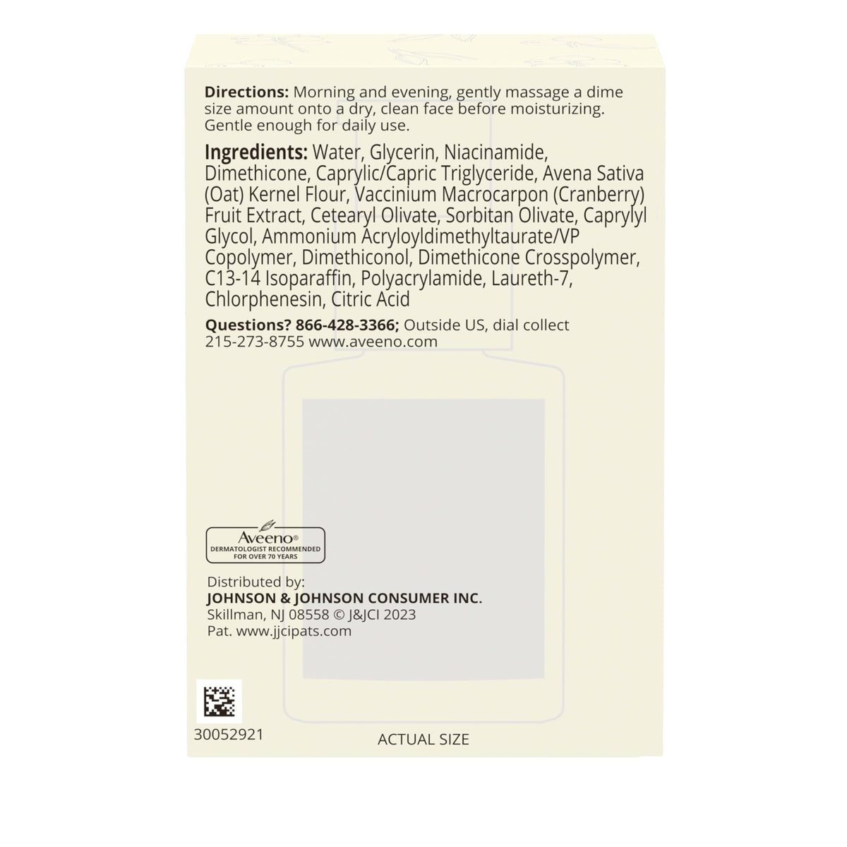 Aveeno smooth skin crop showing improved texture and visible softening benefit