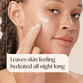 Aveeno cream texture close-up displaying smooth, non-greasy formula