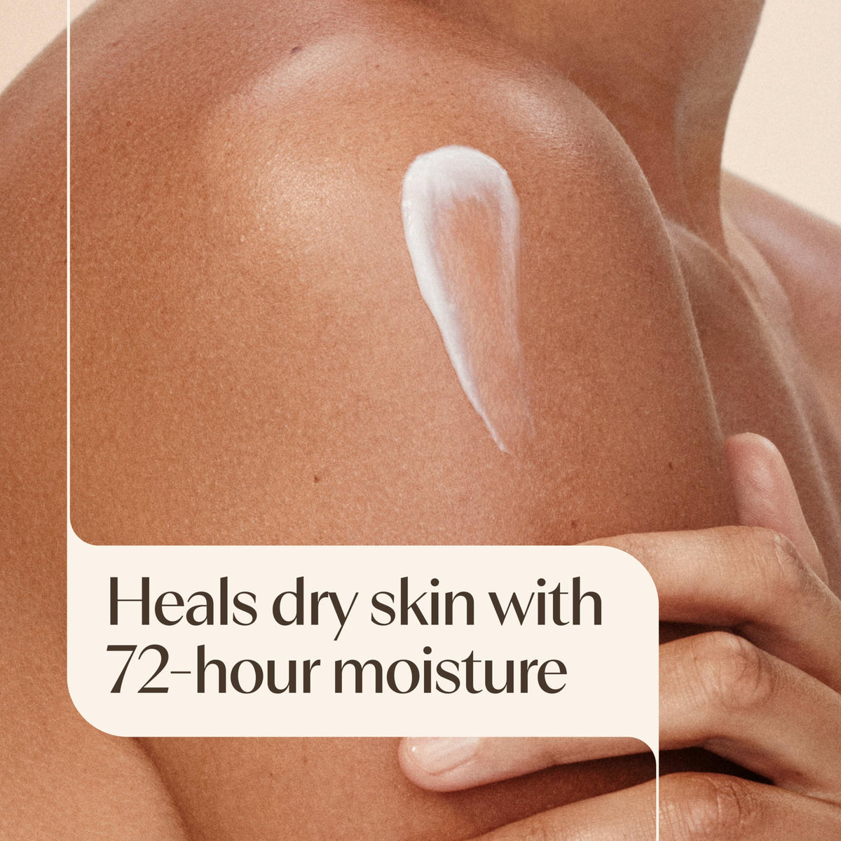 Aveeno lotion texture closeup demonstrating fast-absorbing creamy finish