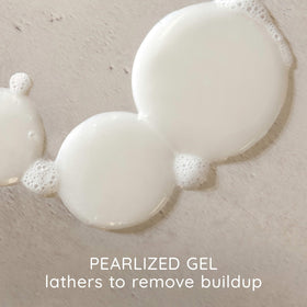 Aveeno shampoo texture foam close-up showing gentle lather