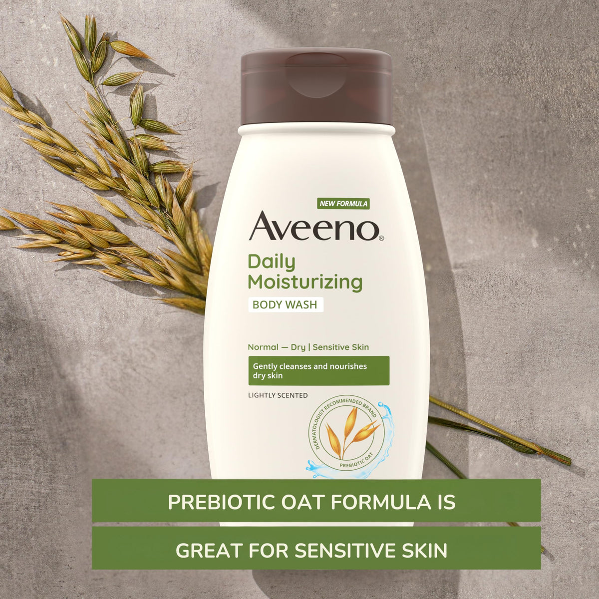Aveeno creamy lather texture demonstrating soft moisturizing foam