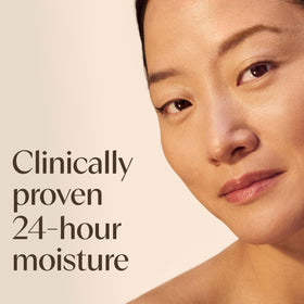 Aveeno serum texture drop demonstrates lightweight oat formula for quick absorption