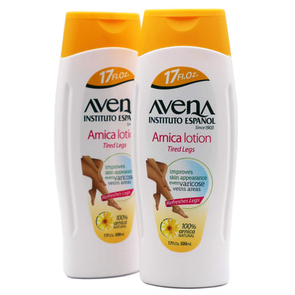 Avena Instituto Espanol front packaging showing two bottles and calming benefits