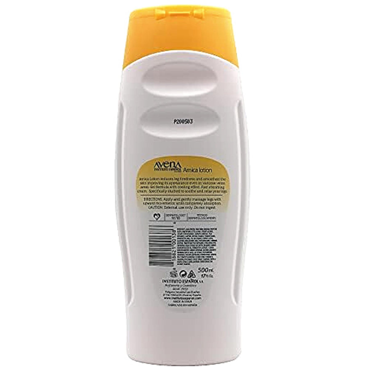 Avena Instituto Espanol lotion texture swatch showing creamy, fast-absorbing finish