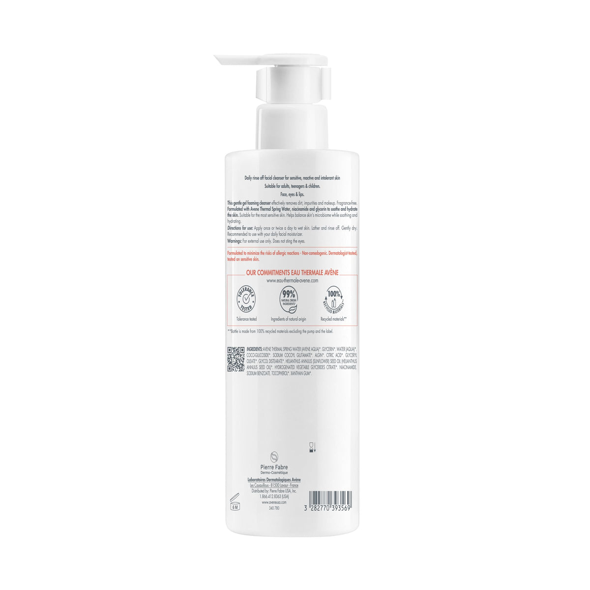 Bathroom shelf with Avène cleanser implying gentle daily skincare routine