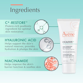 Eau Thermale Avène applying emulsion to forearm to soothe skin