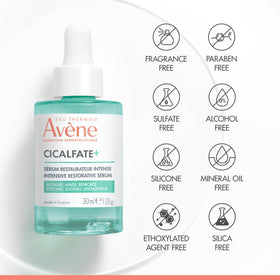 Avène Cicalfate+ next to coin showing compact serum size for travel