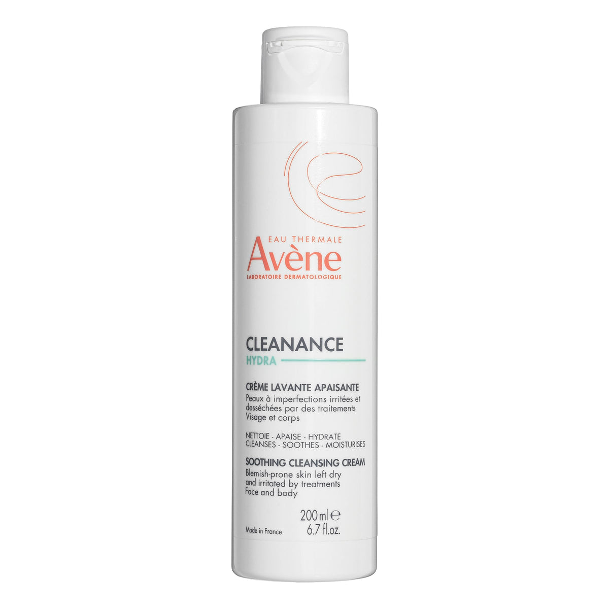 Eau Thermale Avène jar front showing soothing hydration and gentle cleansing benefit