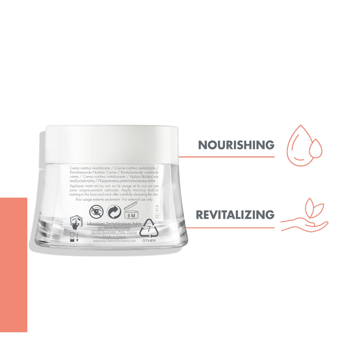 Avène cream on bathroom shelf in lifestyle scene showing daily routine benefit