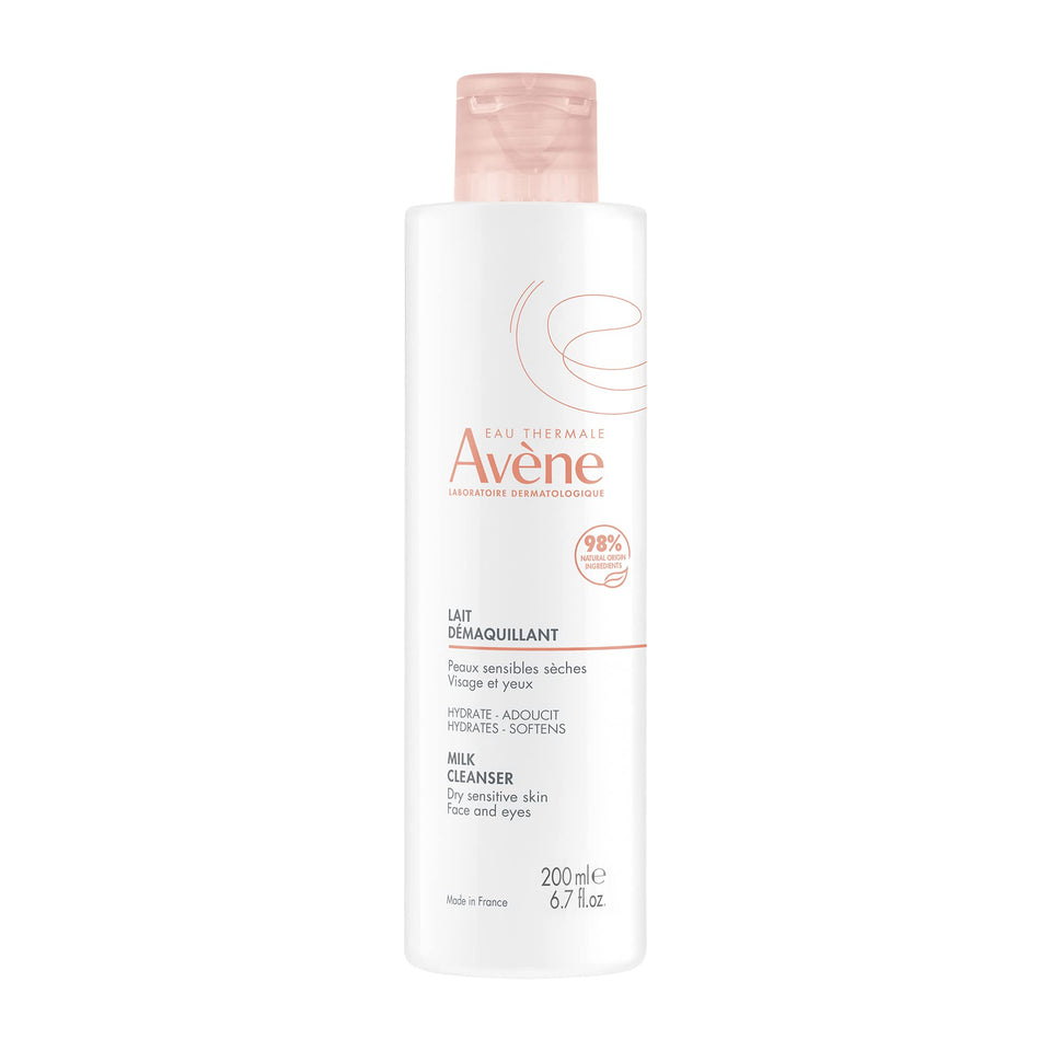 Avène gentle milk front packaging showing bottle and label for gentle cleansing