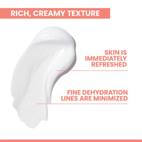 Eau Thermale Avène dollop of Hydrance RICH on fingers showing easy spreadability benefit