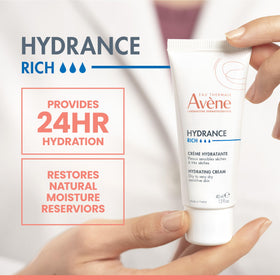 Eau Thermale Avène close-up of rich cream texture highlighting nourishing hydration