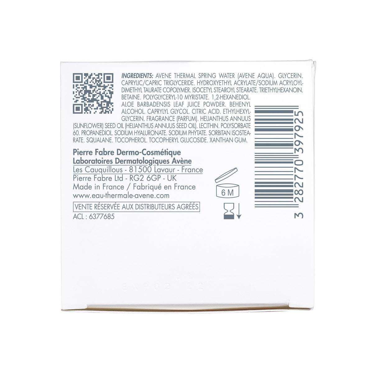 Eau Thermale Avène with Thermal Spring Water backdrop conveying soothing benefits