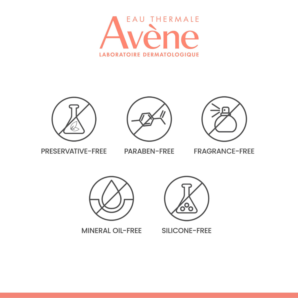 Avène ingredient label with key actives highlighted for sensitive skin support