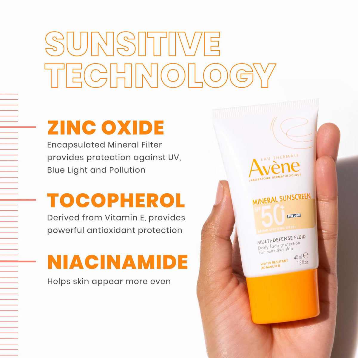 Avène tube next to coin showing 1.3 fl oz scale and travel convenience