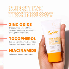 Avène tube next to coin showing 1.3 fl oz scale and travel convenience