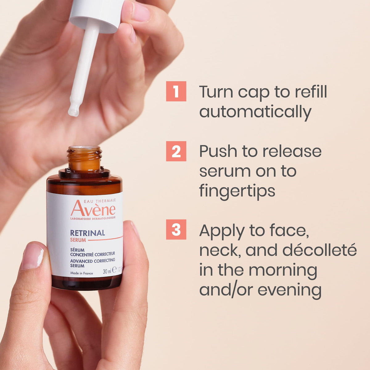 Avène RetrinAL on bathroom counter in lifestyle setting conveying daily routine and calming ritual