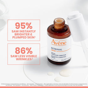 Avène RetrinAL texture close-up showing lightweight serum that delivers instant skin-plumping hydration