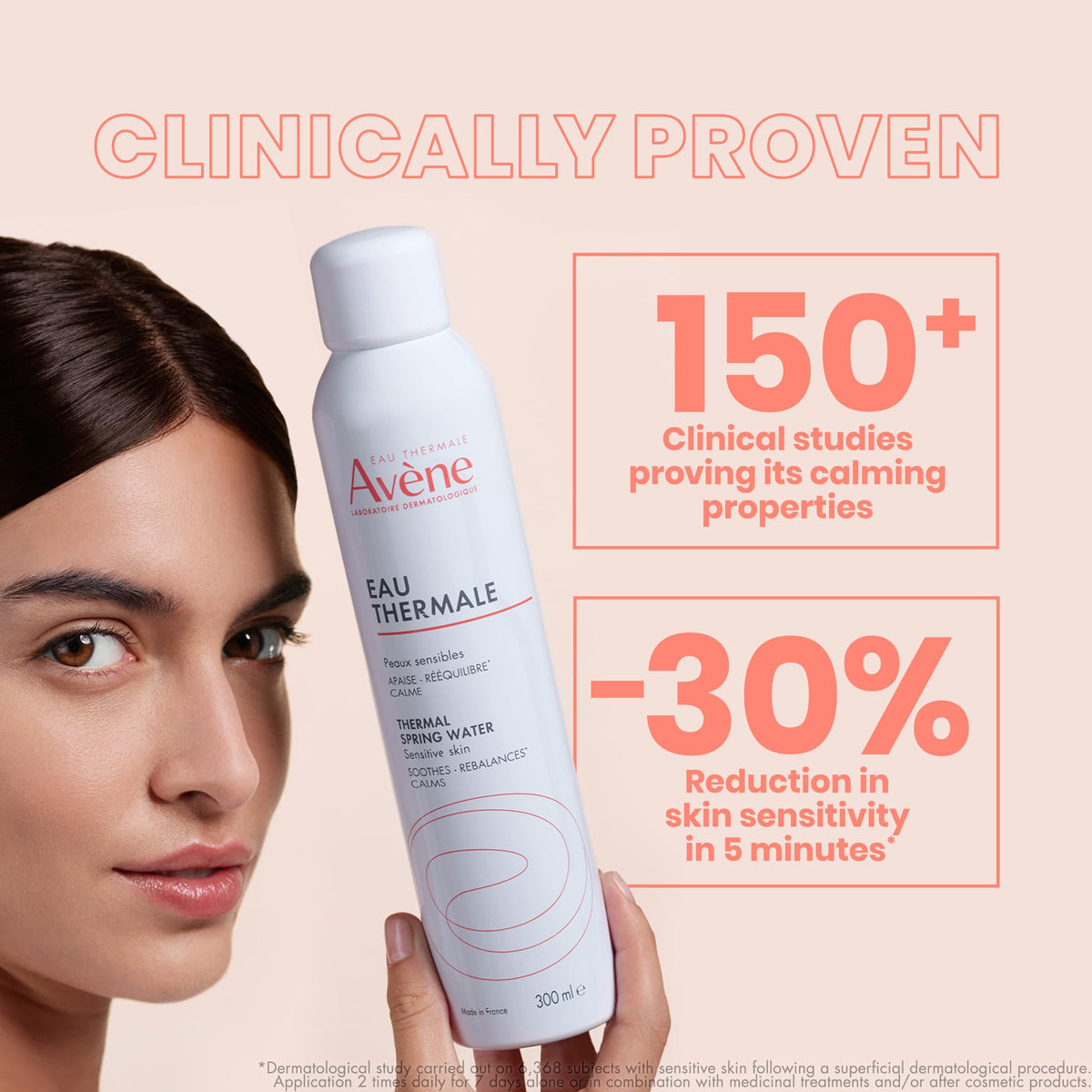 Avène back label ingredients and sterile-fill benefit visible