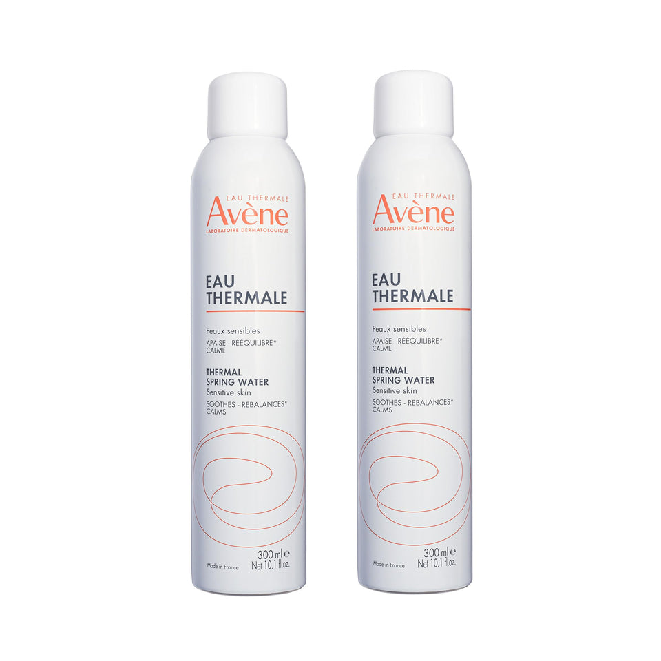 Avène front packaging showing duo cans and calming benefit