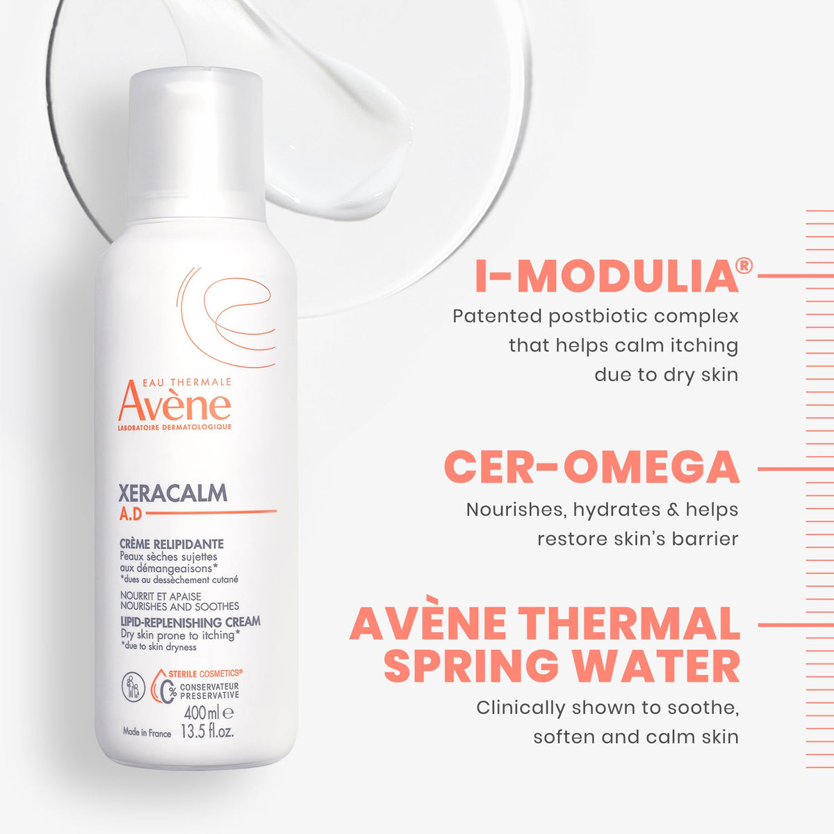 Eau Thermale Avène Thermal Spring Water bottle highlighting soothing ingredient benefits
