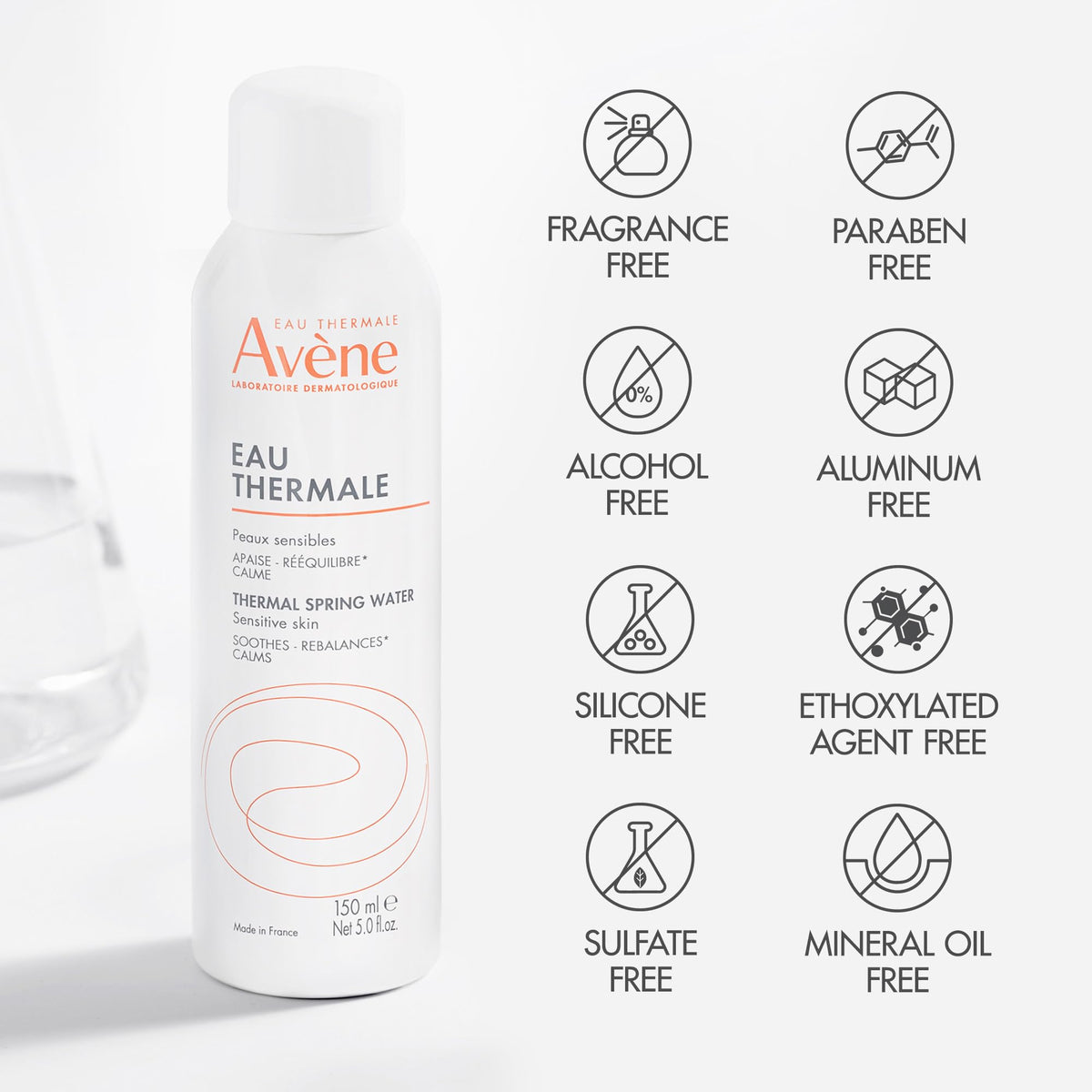 Eau Thermale Avène in a travel pouch for on-the-go skin relief