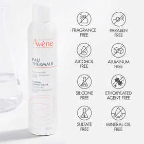 Avène bottled at source highlighting purity and clinical trust