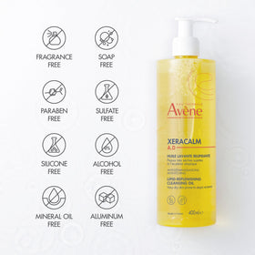 Eau Thermale Avène product in family bathroom setting, highlighting suitability for all ages
