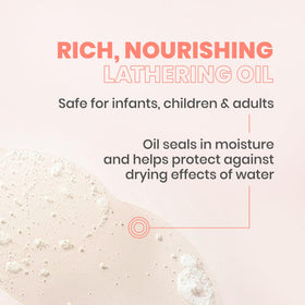 Eau Thermale Avène oil-to-foam texture close-up, illustrating silky lipid-rich feel for hydration