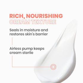 Eau Thermale Avène creamy texture spread on hand and absorbed for fast comfort