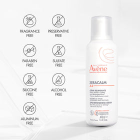 Eau Thermale Avène tube next to hand for size comparison and travel convenience