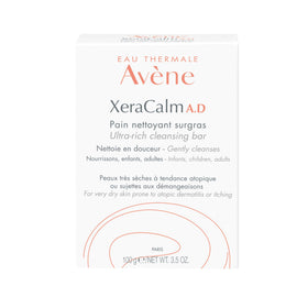 Avène Xercalm A.D front packaging showing fragrance-free cleansing bar benefit