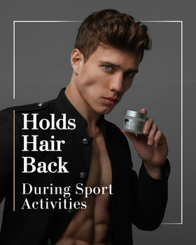 Avenue Man close-up of styled hair strands showing natural matte texture benefit