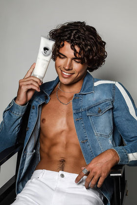 Avenue Man cream being worked into hands demonstrating effortless application