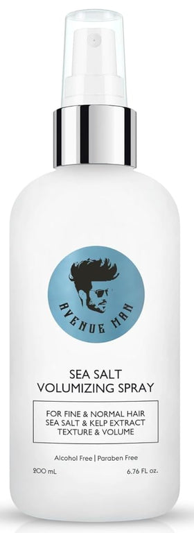 Avenue Man front packaging showing lightweight sea salt spray benefits