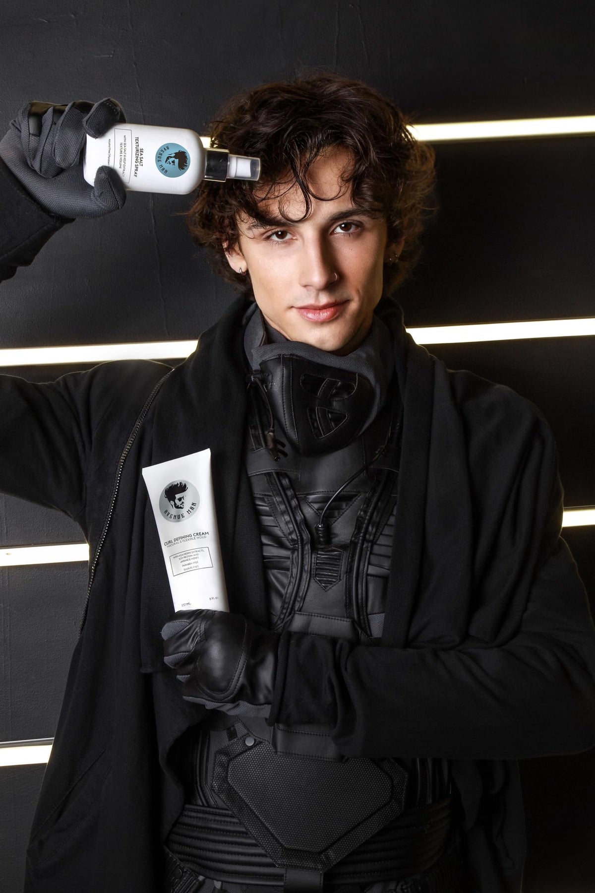 Avenue Man styled model in beach setting showing weather-resistant hold