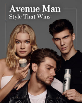 Avenue Man open jar revealing clay texture for easy pickup and matte finish benefit