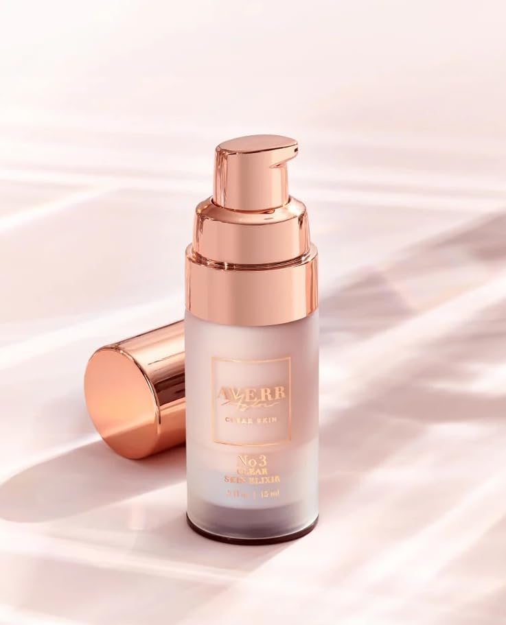 Averr Aglow front packaging showing clear skin elixir benefits
