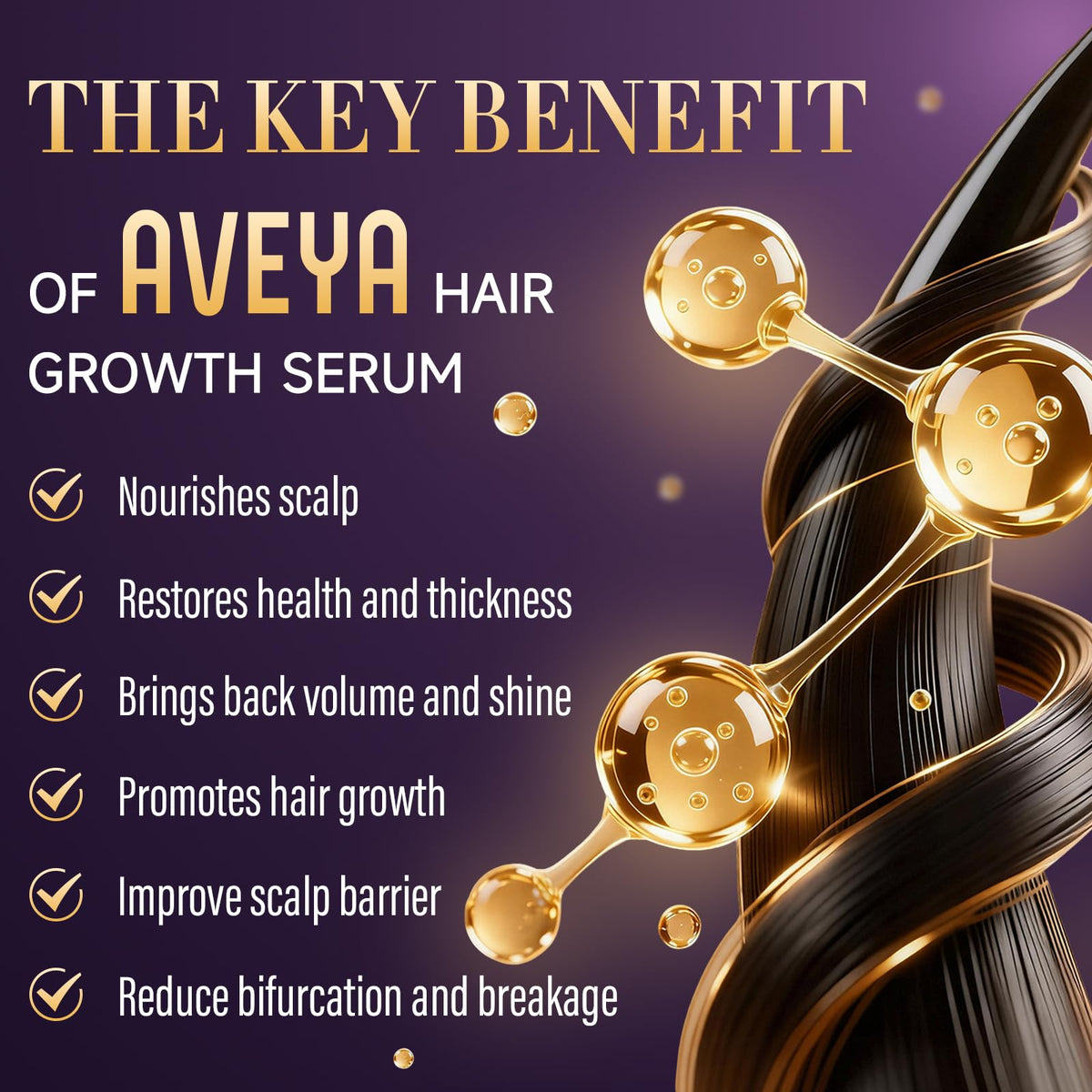 AVEYA spray nozzle demonstrating application to scalp for targeted nourishment