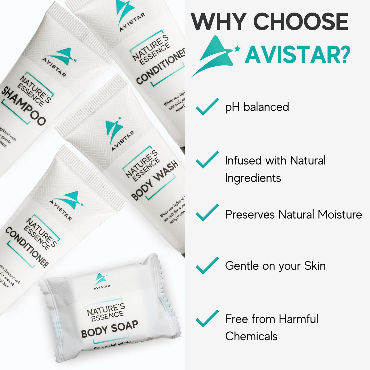 Avistar group laid out array showing 270-piece volume and bulk value benefit