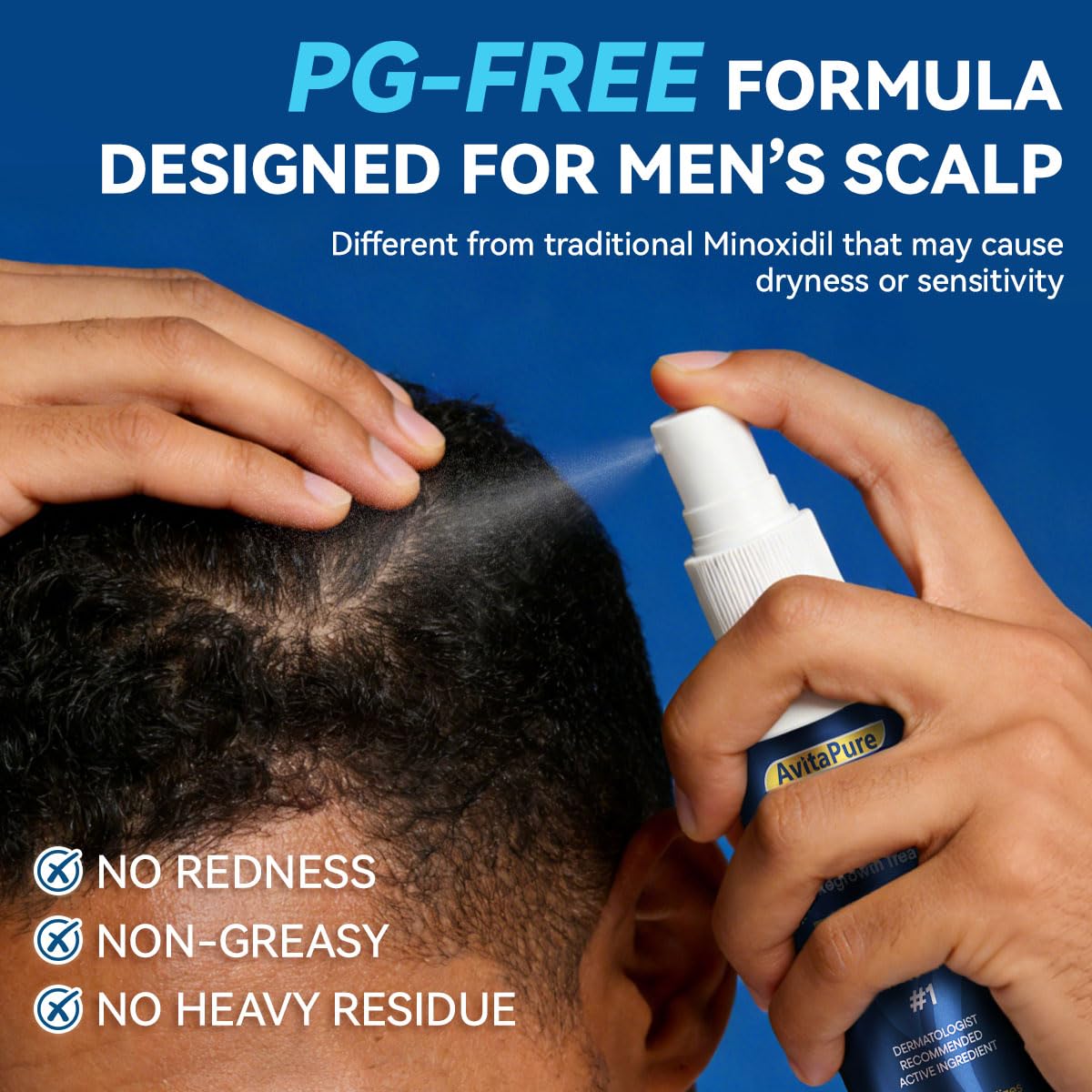 AVITAPURE ingredients with biotin and rosemary oil for scalp nourishment
