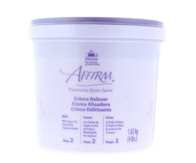 Avlon Affirm creme relaxer front packaging showing brand and product benefits