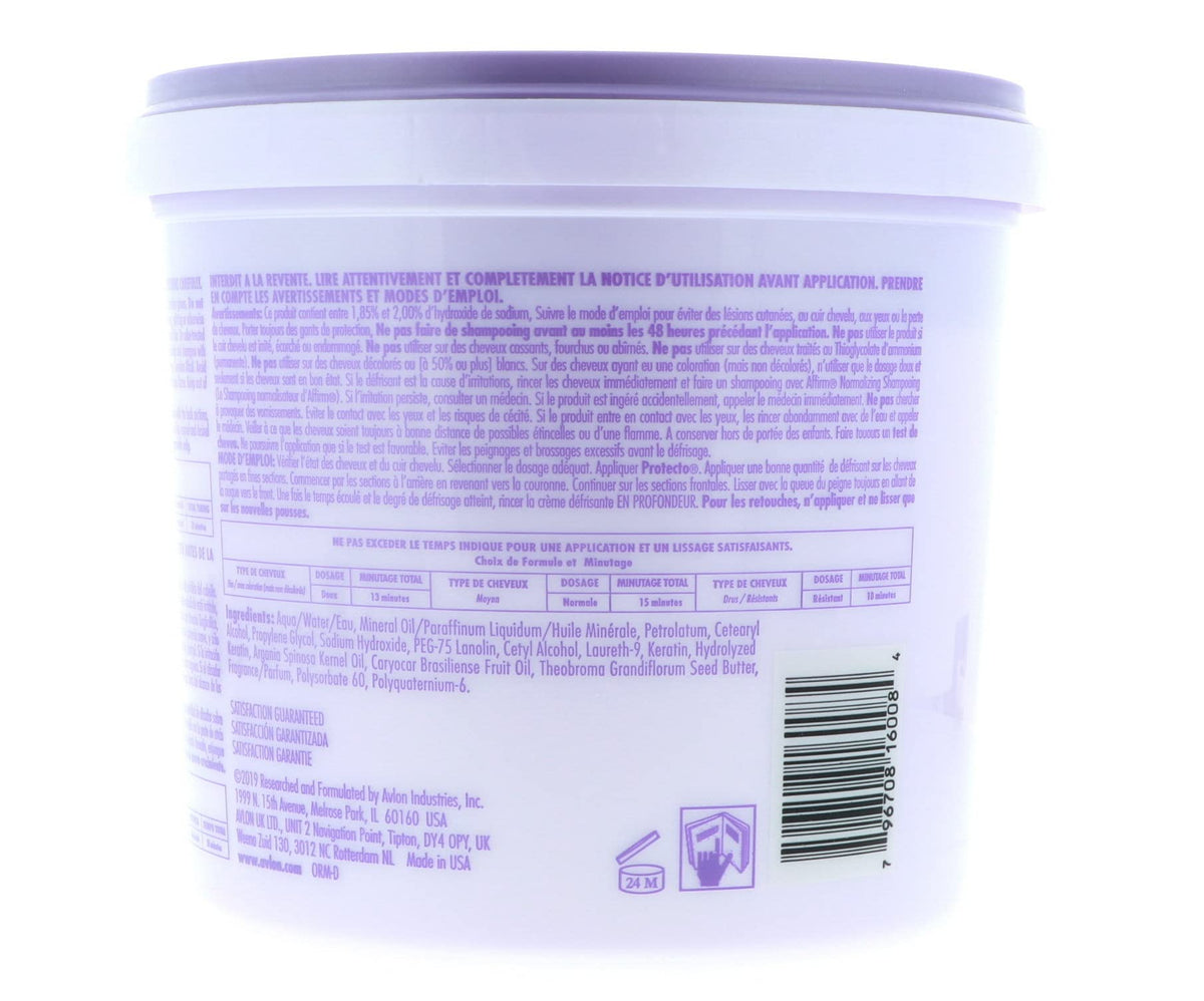 Avlon Affirm being applied to hair by stylist for controlled straightening benefit